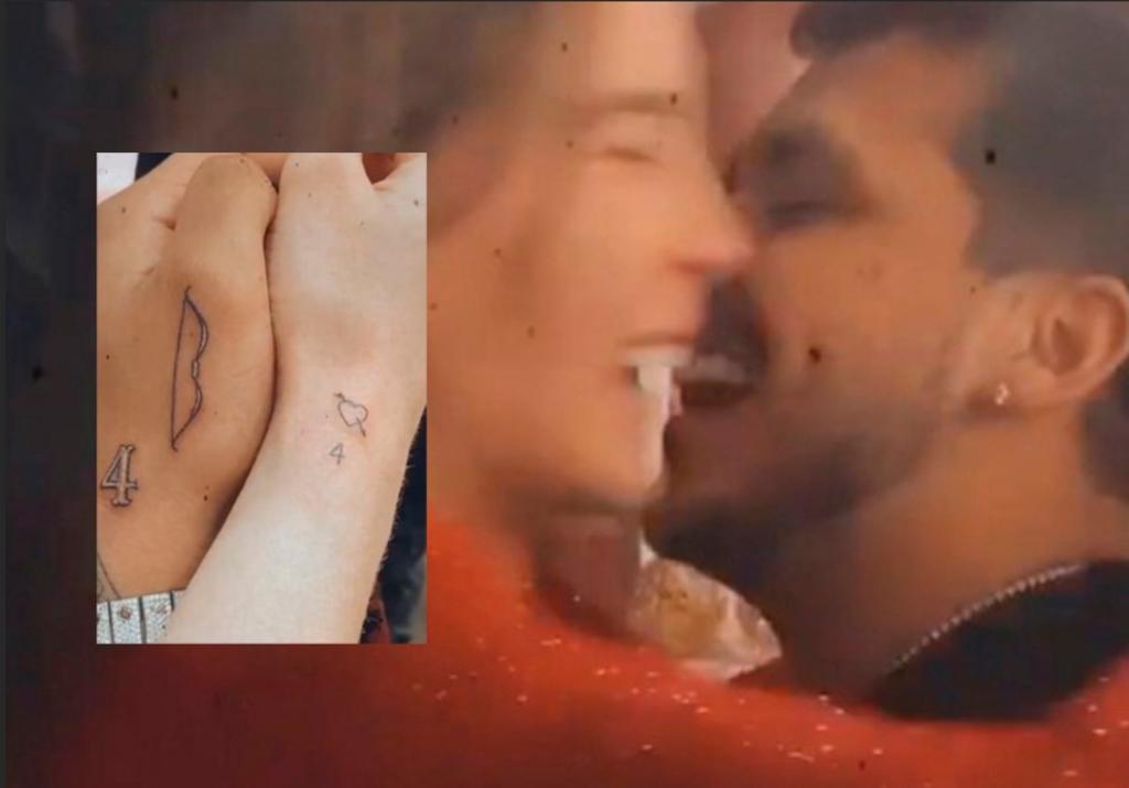 A un mes de noviazgo, Belinda y Christian Nodal se tatúan juntos