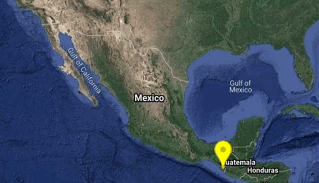 Se registra sismo magnitud preliminar 5.2 en Huixtla, Chiapas