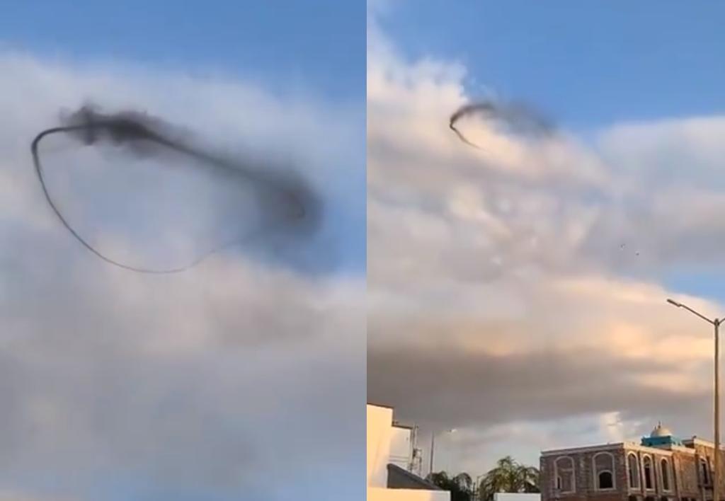 Captan formación de un 'anillo' de humo en el cielo de Sonora