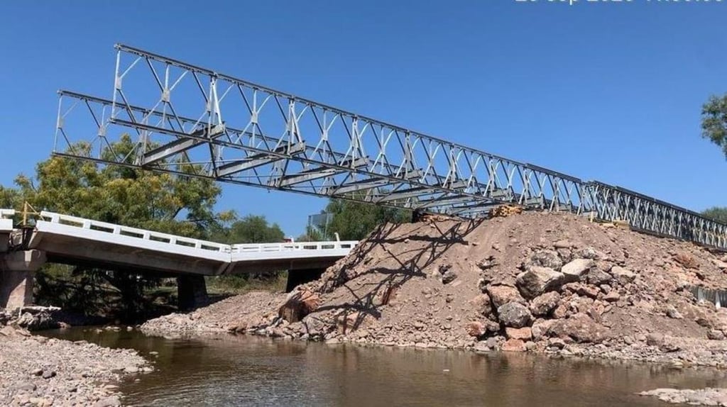 Habilitan paso provisional en el puente 'San Antonio del Parral'