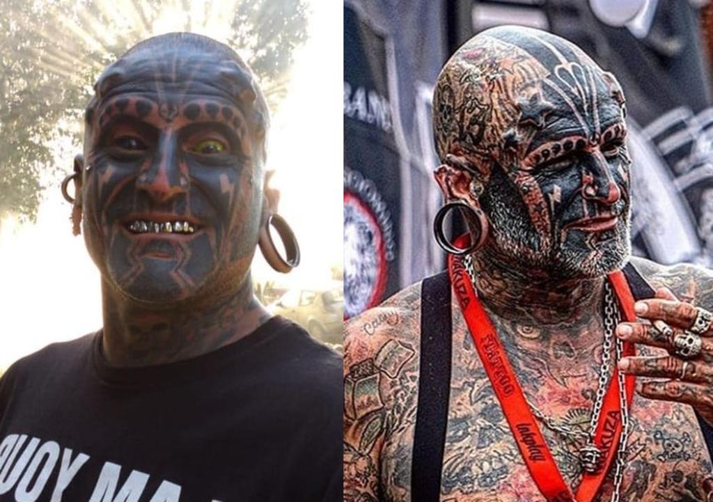 Hombre sorprende con fotografía de cómo se veía antes de tatuarse