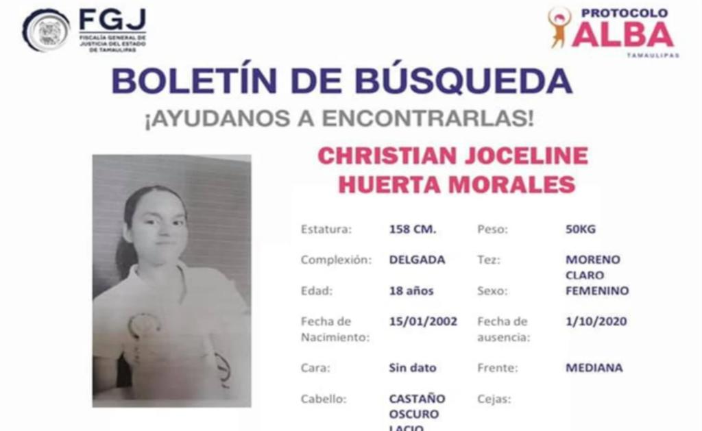 Buscan a estudiante desaparecida en Tamaulipas