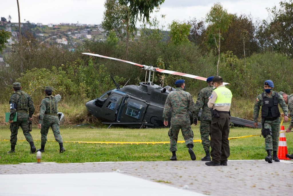 Helicóptero militar de Ecuador sufre accidente