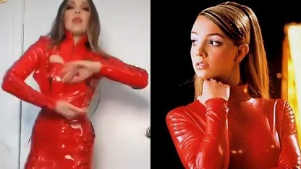 Thalía imita a Britney Spears en Oops!... I did it again