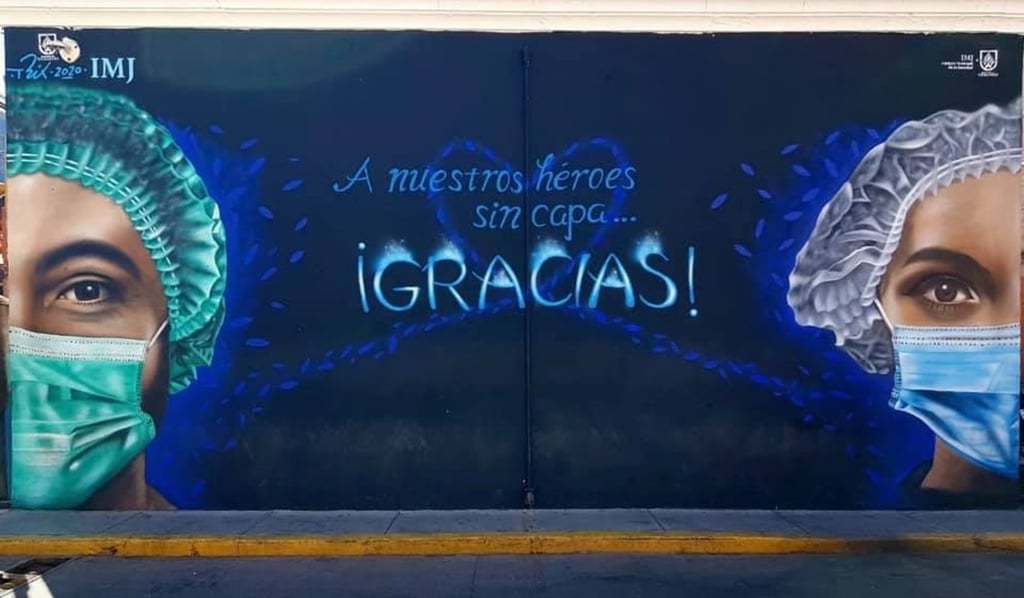 Dedican murales al personal de Salud en Durango