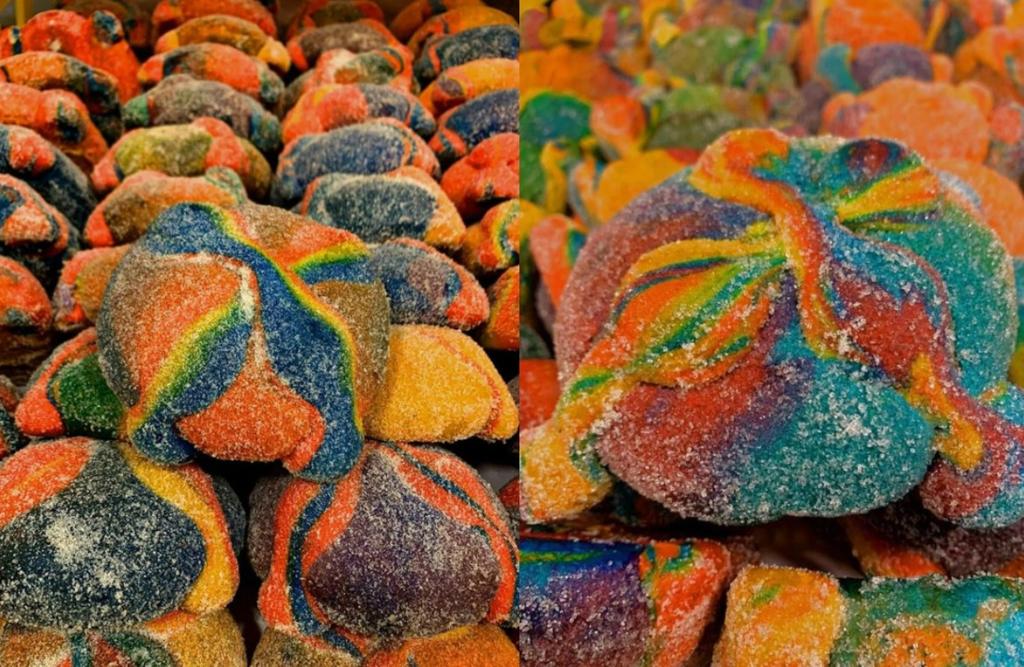 Surge 'Catrina', un pan de muerto con colores de arcoiris