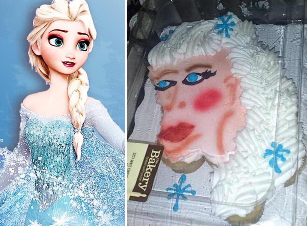 Pastel de Elsa se hace viral por su desastroso acabado