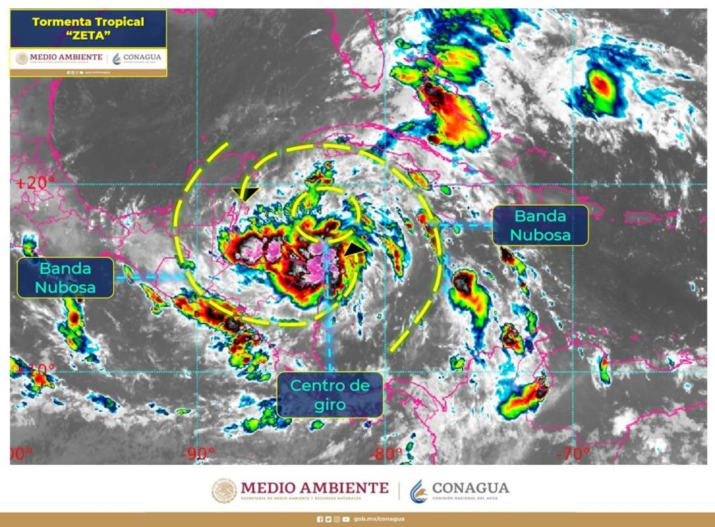 Se forma tormenta tropical 'Zeta' en el Caribe; apunta a Península de Yucatán
