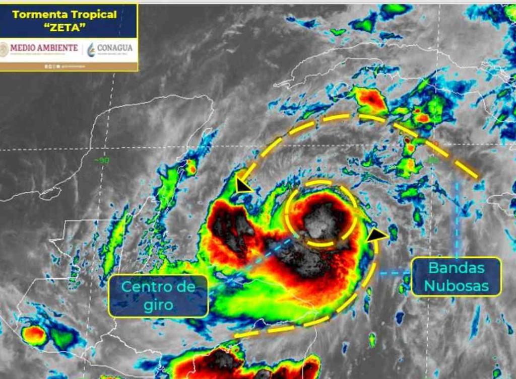 Decretan alerta amarilla en Quintana Roo por tormenta tropical 'Zeta'