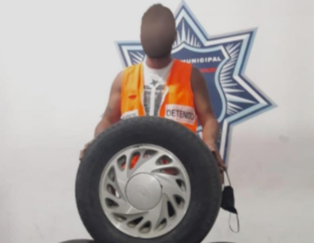 Capturan a ladrón de neumáticos