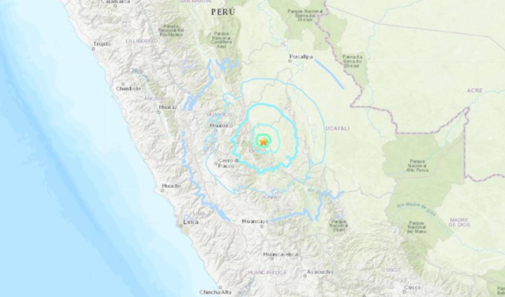 Reportan sismo de 5.5 grados de magnitud en Perú