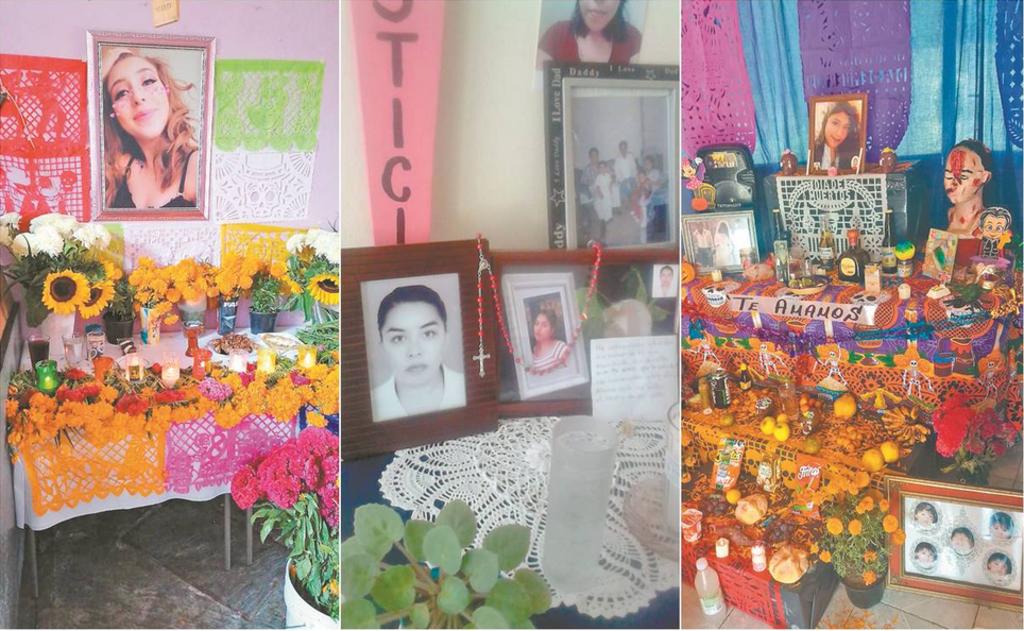 Recuerdan a víctimas de feminicidio con ofrendas de Día de Muertos