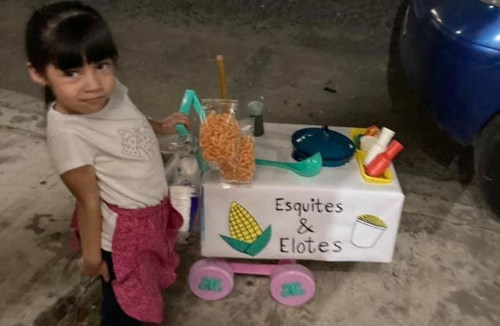 VIRAL: Niña conquista con disfraz de elotera en Halloween