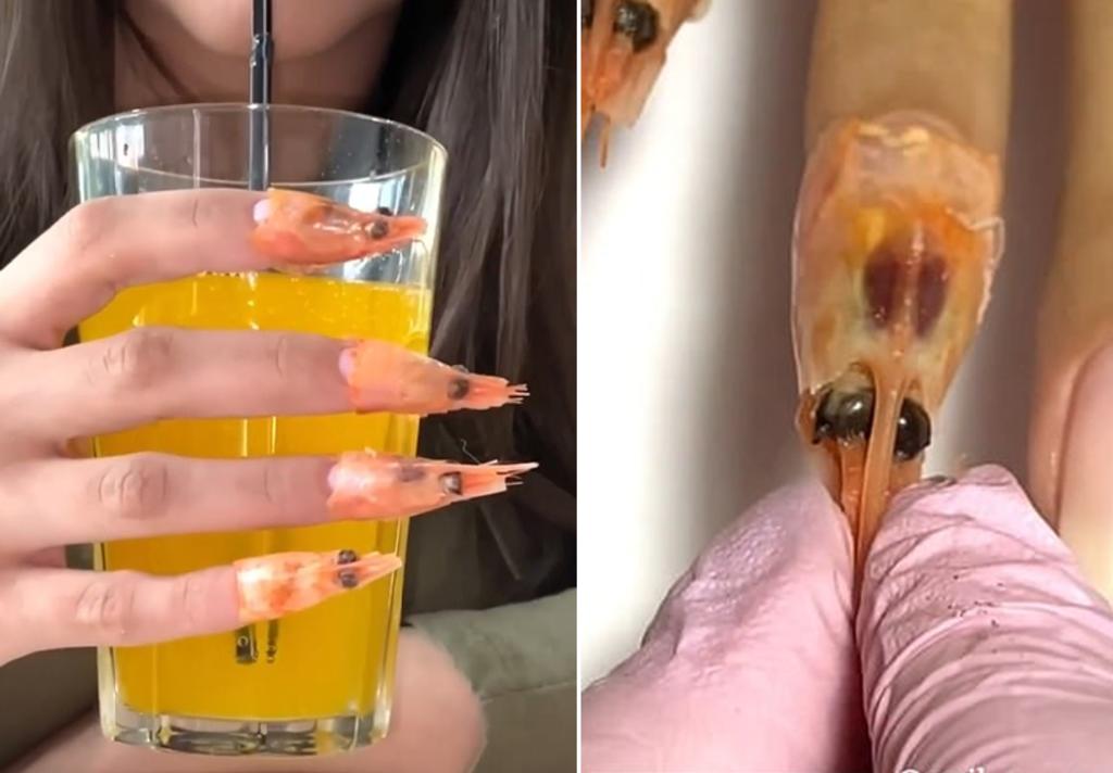 Salón de belleza es criticado por su ‘manicure con cabezas de camarón’