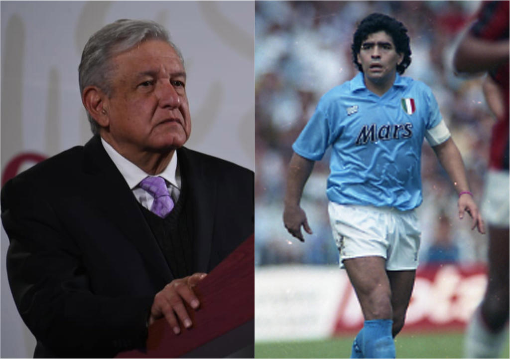 López Obrador recuerda a Maradona con imagen en Twitter