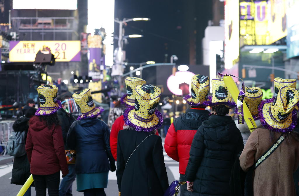 Silencio en Times Square para recibir el nuevo año