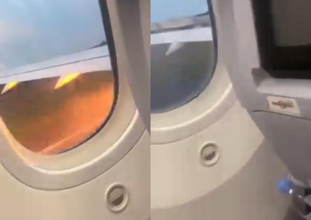 Motor de vuelo de Aeroméxico se incendia tras impactar un ave con éste