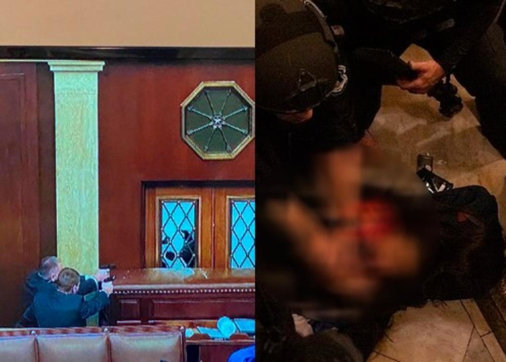 En el Capitolio, seguridad dispara a simpatizante de Trump en el cuello