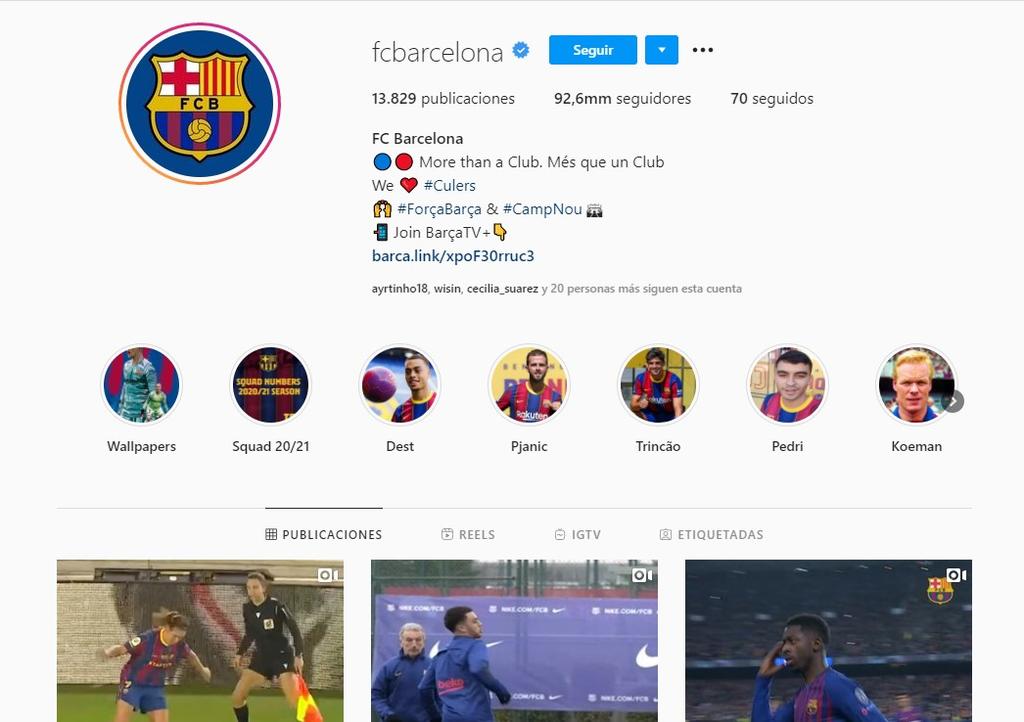 Barcelona, el club con más interacciones en redes sociales