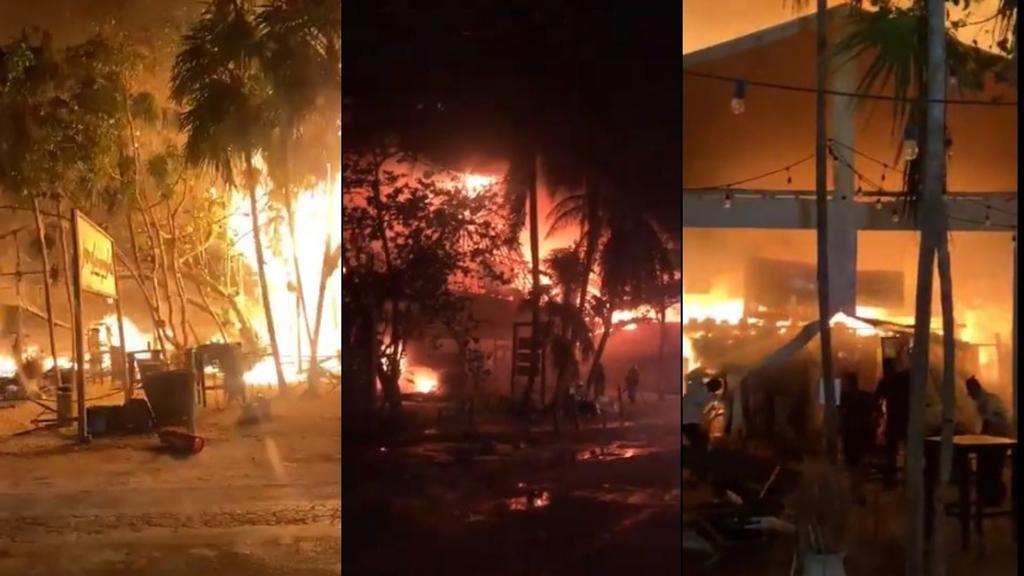 Incendio en zona turística de Tulum deja perdidas millonarias