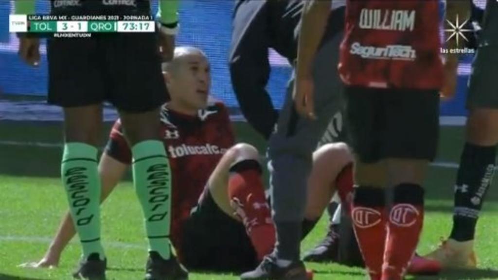 Jorge Torres Nilo se lesiona en su debut con Toluca