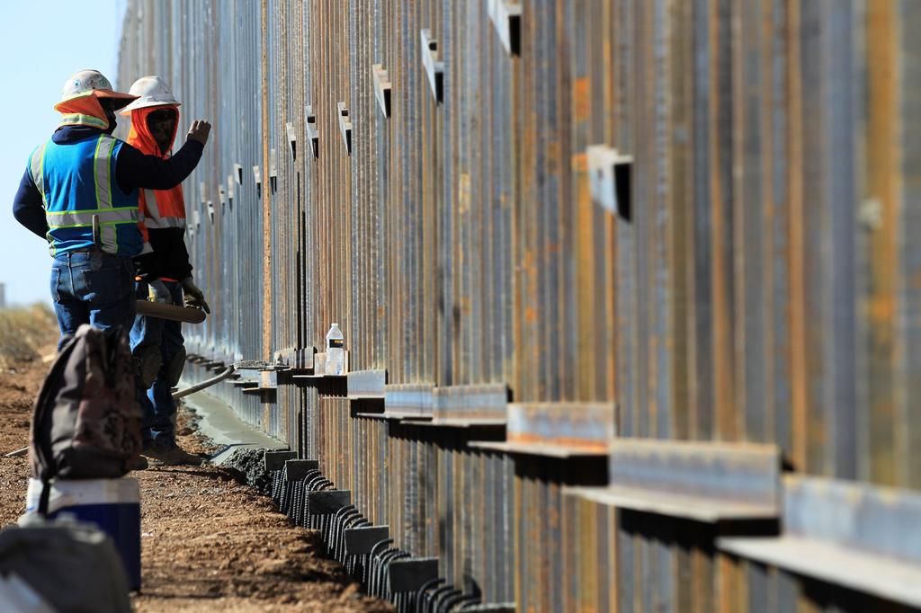 La última visita de Donald Trump al muro de  la frontera con México