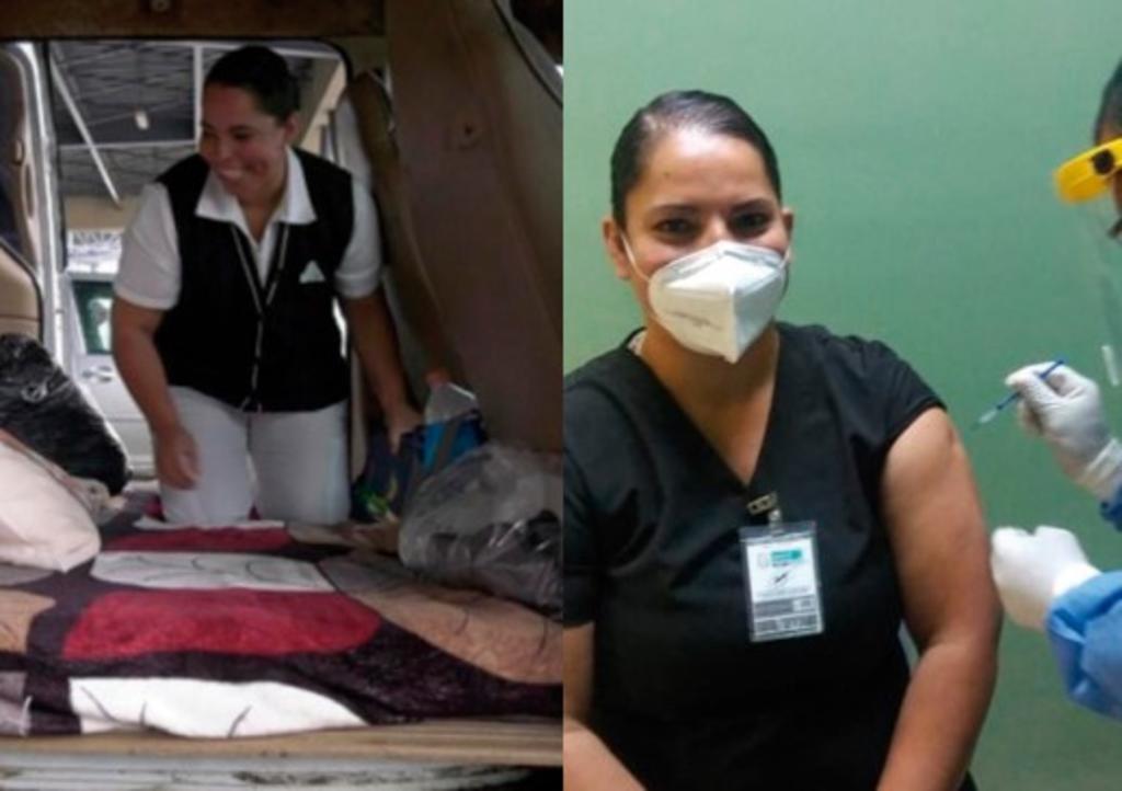 Silvia Rosas, enfermera de área COVID, vivió en su camioneta y hoy fue vacunada 