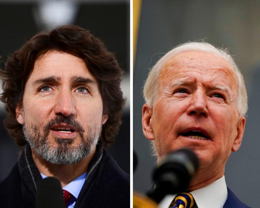 Biden y Trudeau acuerdan reunirse el próximo mes para renovar 'amistad' de EUA y Canadá