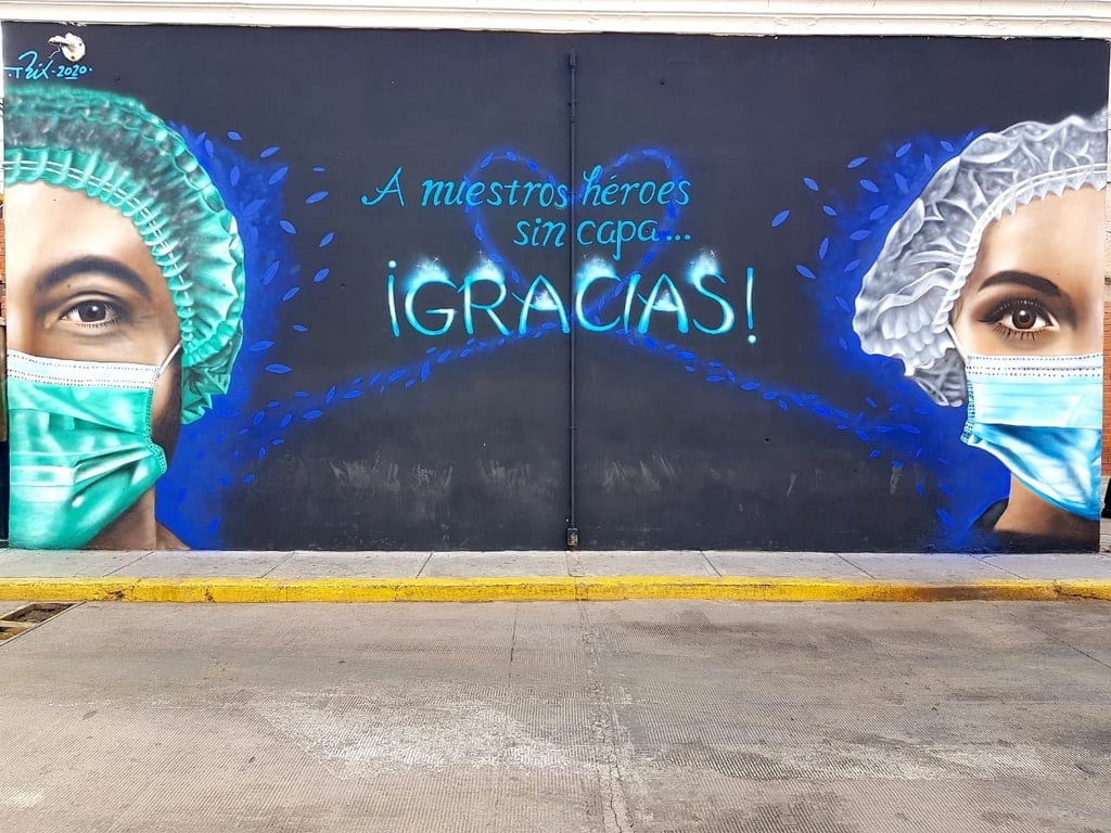 'Con murales', así agradecen artistas duranguenses a médicos