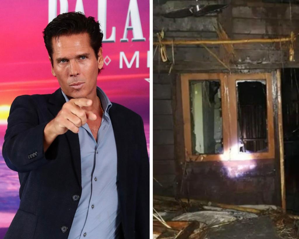 Palapa se incendia en hotel de de Roberto Palazuelos en Tulum