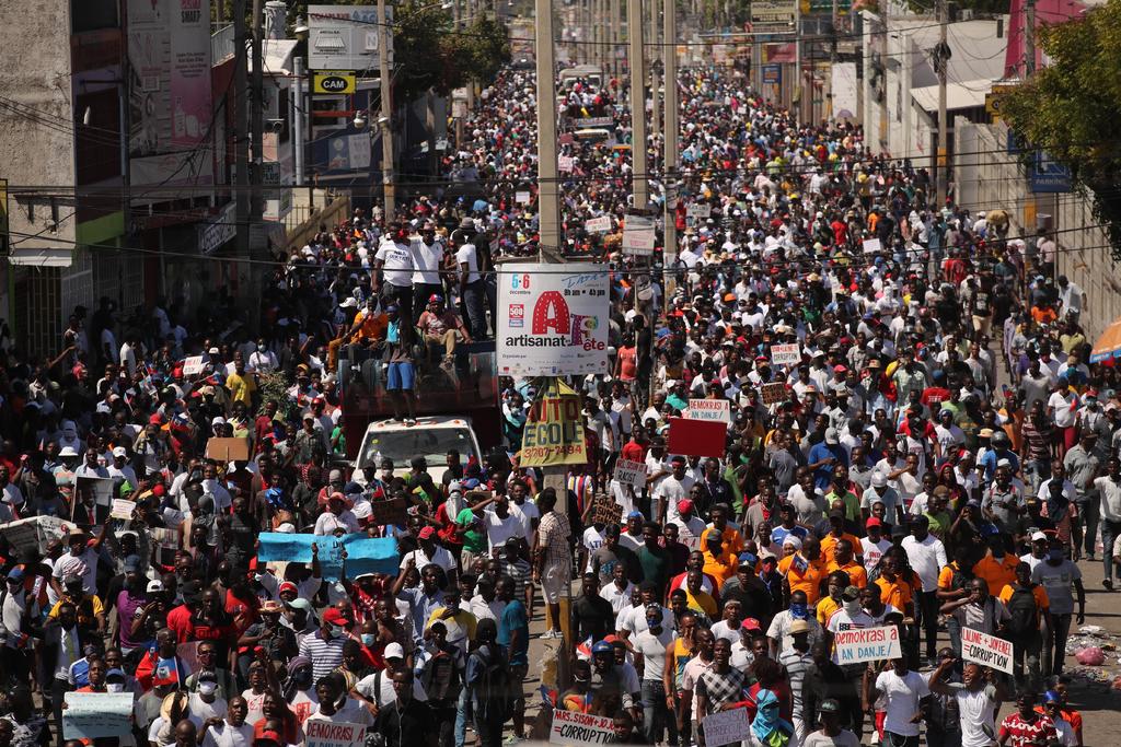 Protestan para exigir la renuncia de Jovenel Moise en Haití