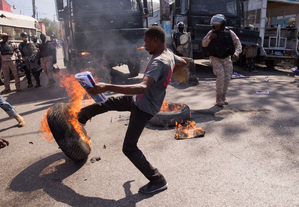 Violenta protesta en Haití