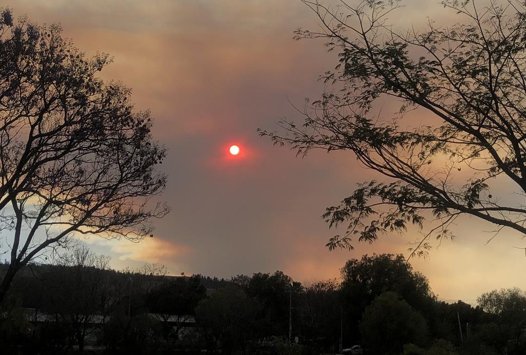 Incendio forestal en Oaxaca 'tiñe' de rojo el cielo