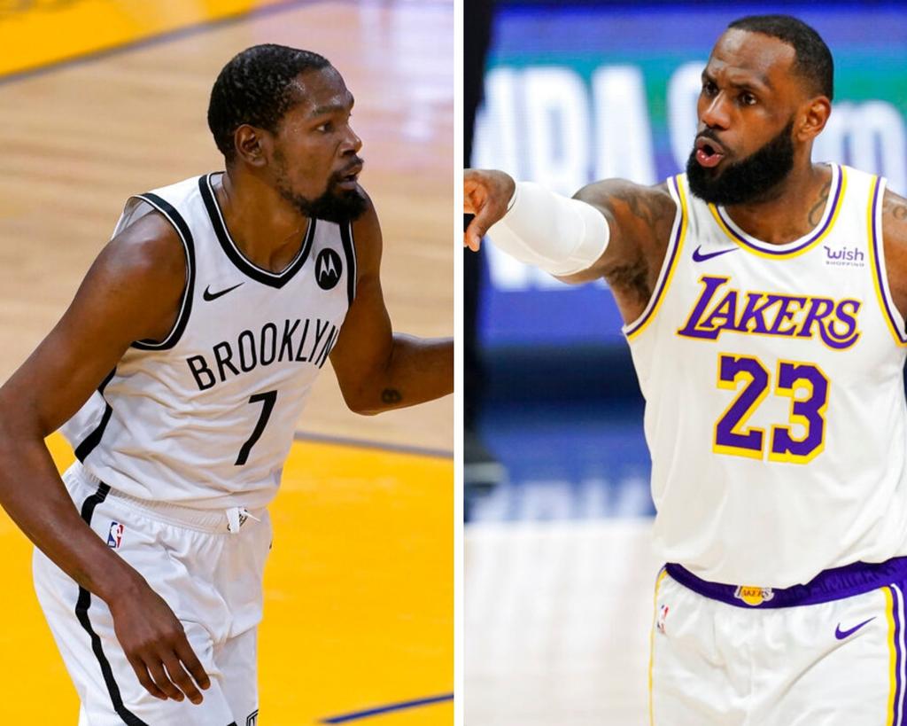 LeBron James de Lakers y Kevin Durant de Nets son los capitanes del All-Star de la NBA