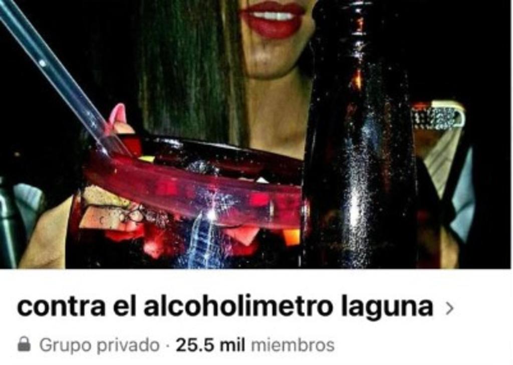 Exhiben grupos de La Laguna en Facebook para evitar alcoholímetros