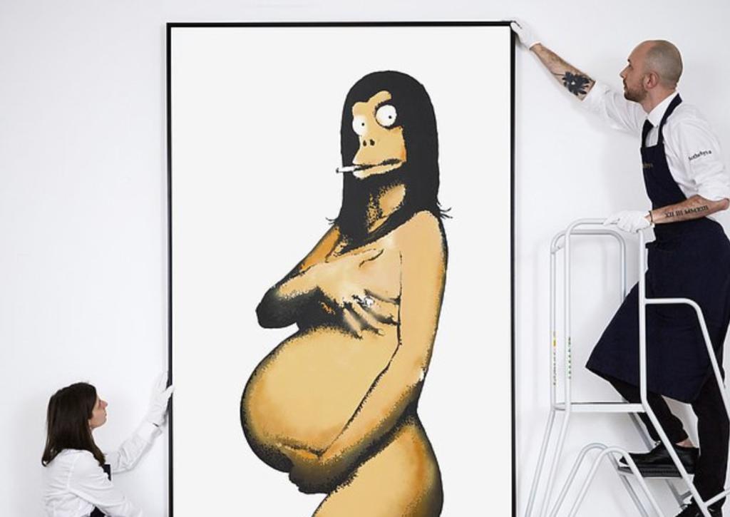 Subastan parodia de Banksy a portada de Vanity Fair con Demi Moore de 1991