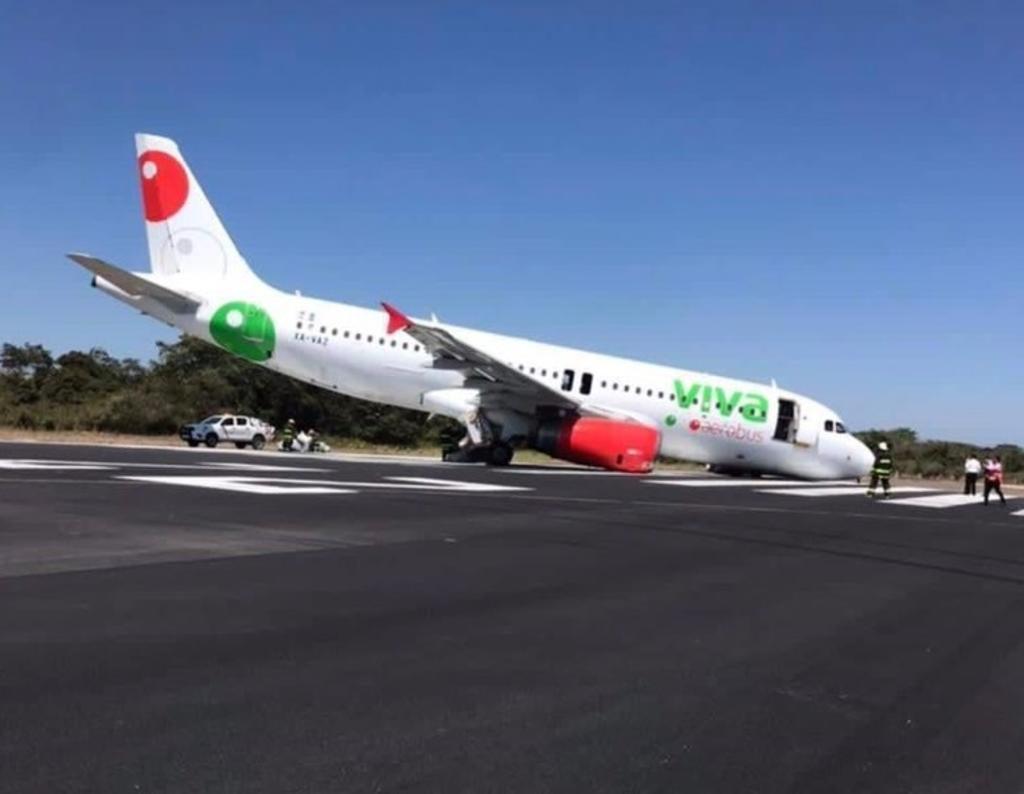 Falla tren de nariz en despegue de avión en Puerto Vallarta