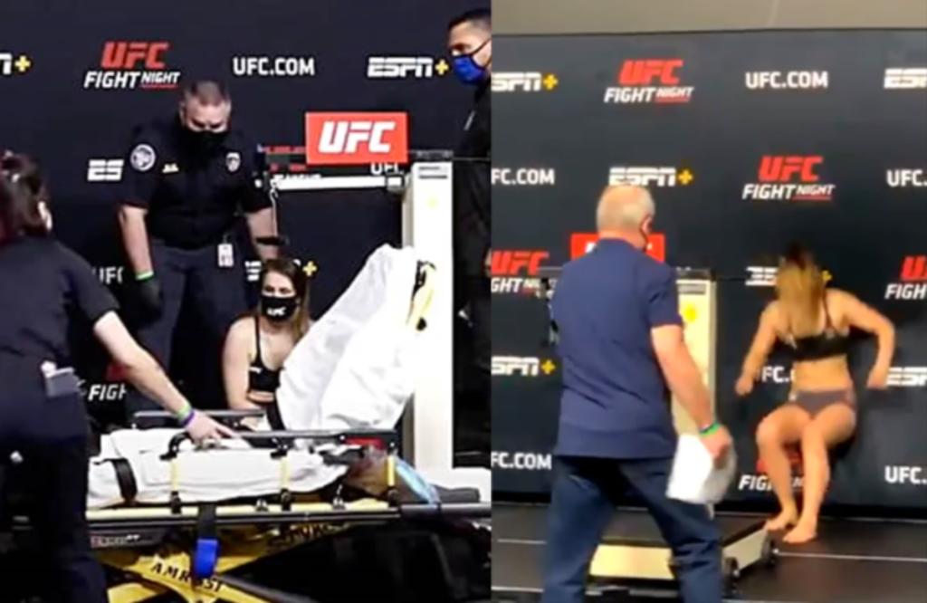 VIDEO: Peleadora de UFC se desmaya durante pesaje