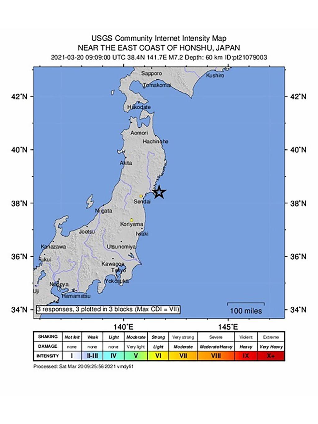 Terremoto magnitud 7.2 sacude el noreste de Japón con alerta de tsunami
