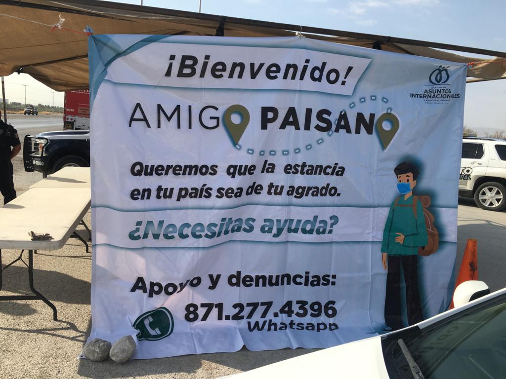 Instalan en Gómez Palacio módulo de Bienvenido Amigo Paisano
