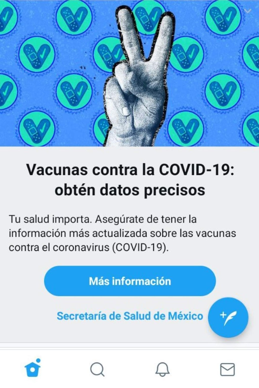 Twitter empieza a distribuir información de la vacuna antiCOVID a sus usuarios