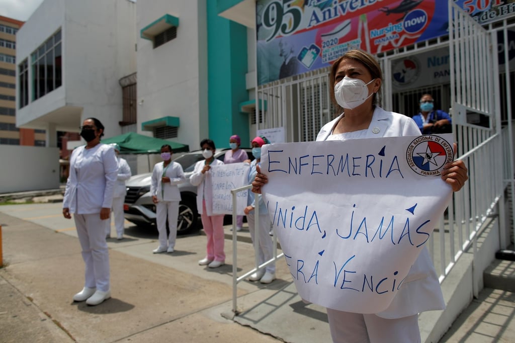 Enfermeras en Panamá piden mejoras laborales