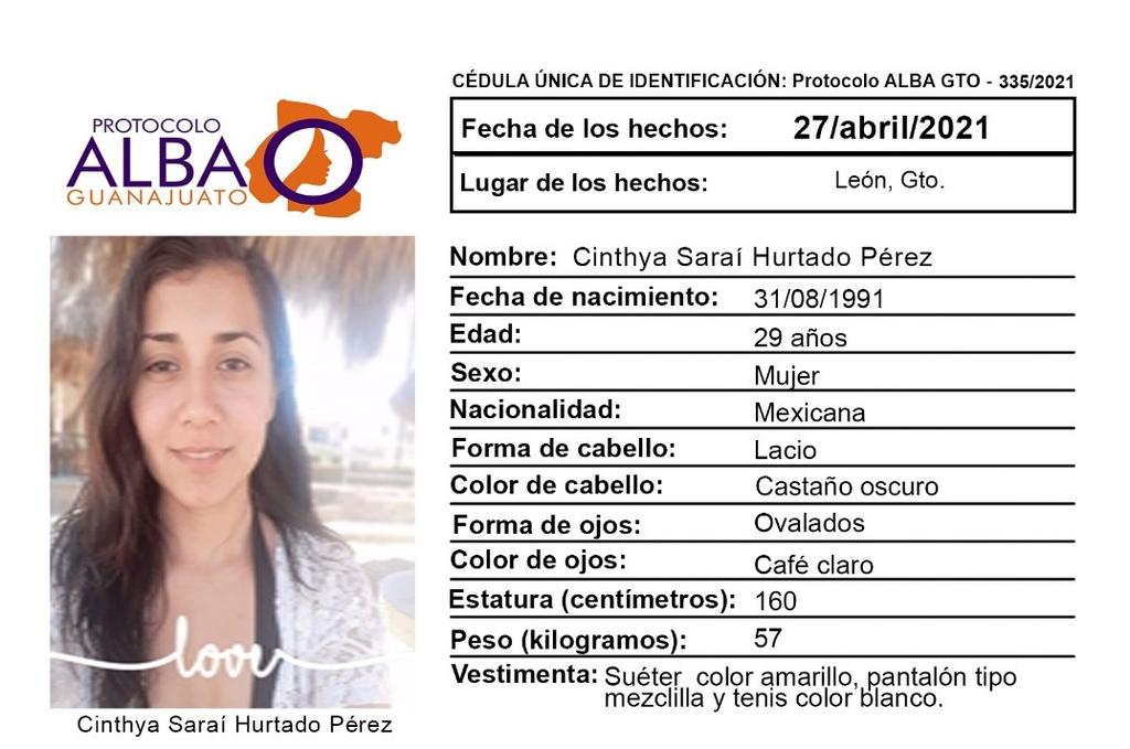 Buscan en Guanajuato a Cinthya Saraí Hurtado, joven desaparecida en León