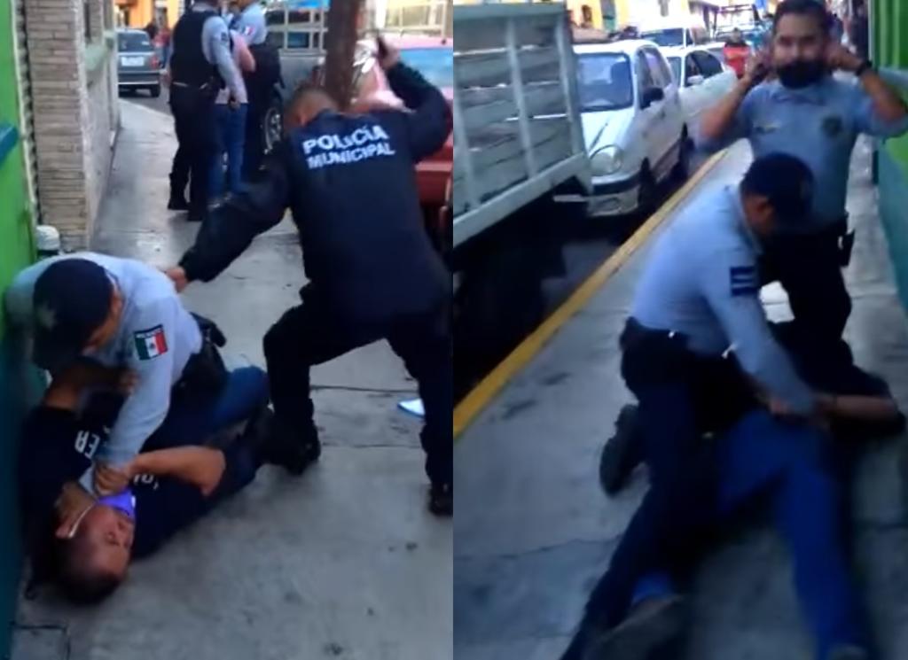 Denuncian violencia policial en Hidalgo; captan a uniformados golpeando a civiles