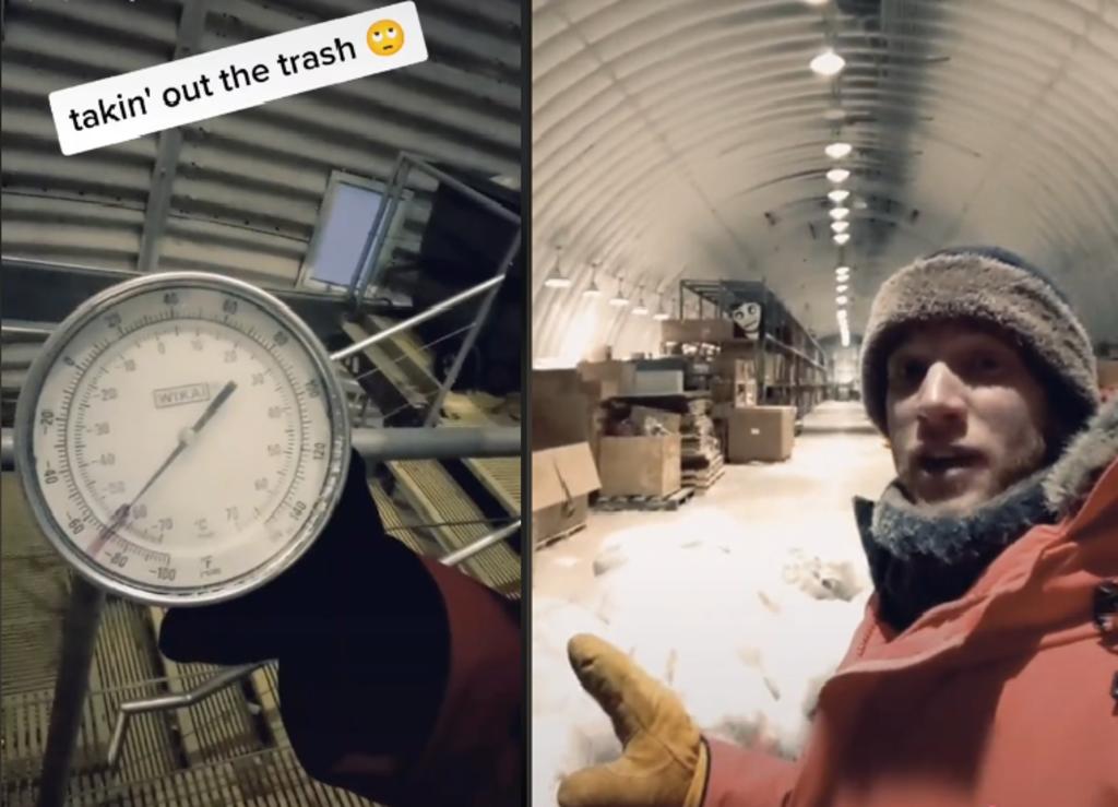 Joven se hace viral al mostrar cómo es ‘sacar la basura’ viviendo en el Polo Sur