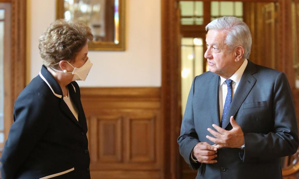 Recibe AMLO a la expresidente de Brasil, Dilma Rousseff