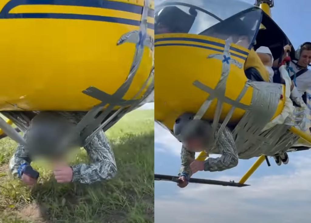 'Youtuber' ata a hombre a un helicóptero con cinta adhesiva; autoridades lo investigan