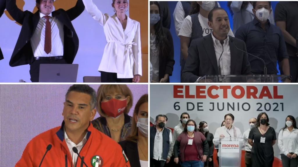 PAN, PRI, MC y Morena se dicen ganadores en gubernaturas; sin resultados oficiales