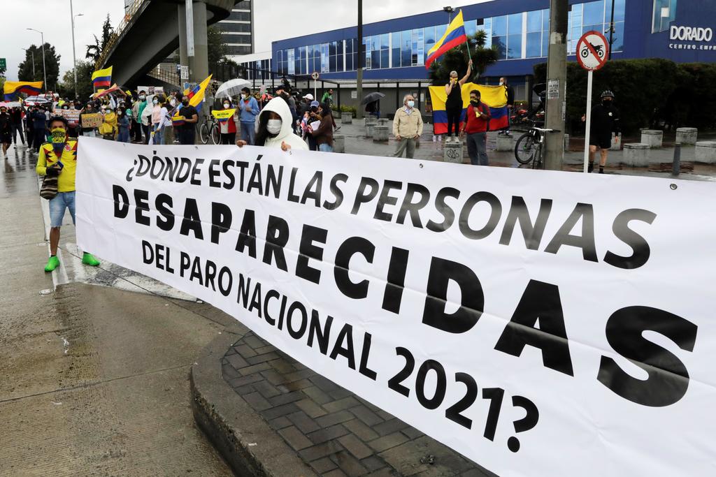 Buscan a 91 personas desaparecidas durante protestas en Colombia