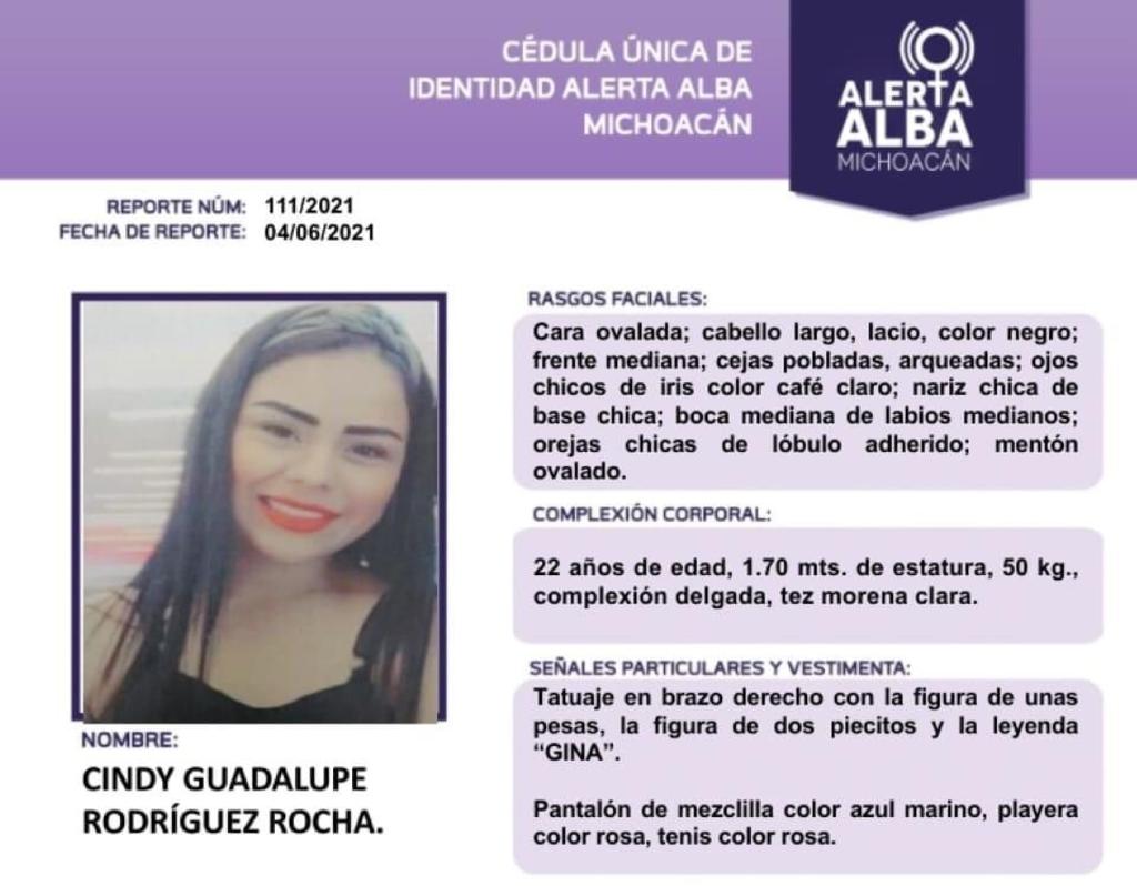 Hallan sin vida a Cindy Guadalupe, reportada desaparecida en Michoacán